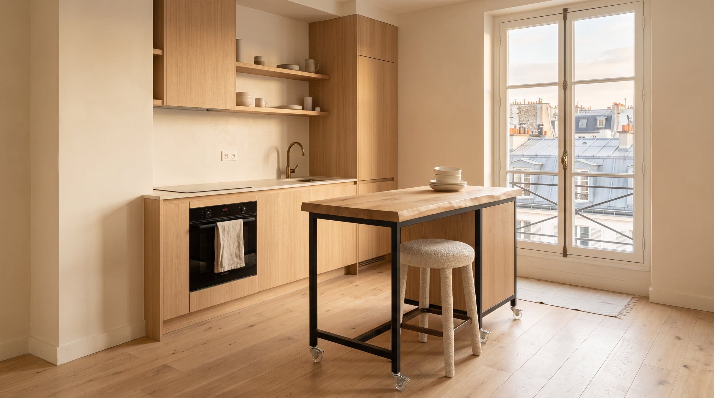 A small kitchen island: when it fits, when it doesn't